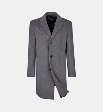 Manteau en drap de laine regular Dax - Digel - Graphite