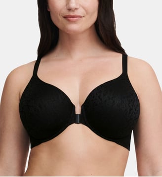 Soutien-gorge moulé emboîtant ouverture devant maille douce - Chantelle - Noir