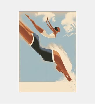 Poster   Belmond Blue - Mads Berg - Poster & Frame - Multicolore