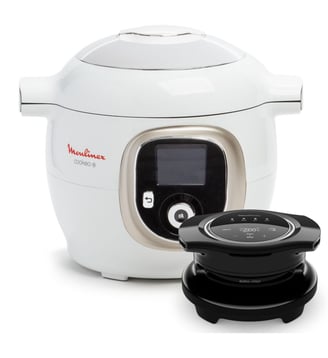 Cookeo CE85XAF0 blanc 6 L, 9 modes de cuisson + Extra Crisp - Moulinex - Blanc