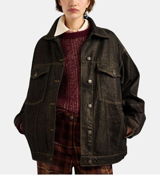 Veste yorkshire en denim laminé 12 oz - Momonì - Or