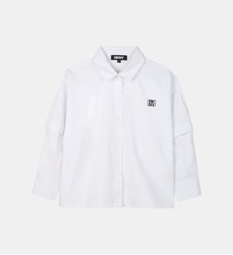 Chemise en popeline en coton - DKNY - Blanc