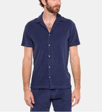 Chemise Bleu Nuit en éponge - Gili's - Bleu nuit