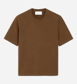 T-shirt unisexe en coton Ami de Coeur embossé - AMI Paris - Marron