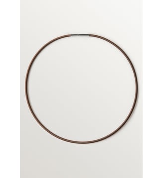 Chaîne en acier inoxydable marron de 42 cm plaquée rhodium - Aristocrazy - Argenté