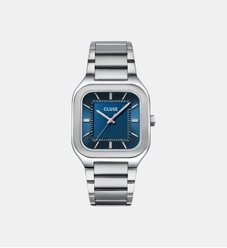Montre Quadrus Bleu CW25701 - Cluse - Argenté
