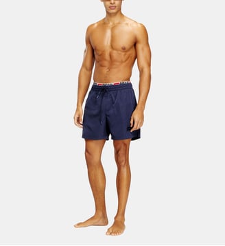 Short de bain court avec imprimé logo - Diesel - Bleu foncé