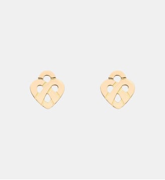 Boucles d'oreilles Cœur Entrelacé - Poiray - Or jaune