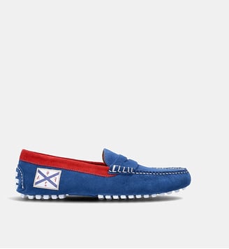 Mocassin driver hampton - cuir velours - Fairmount - Bleu