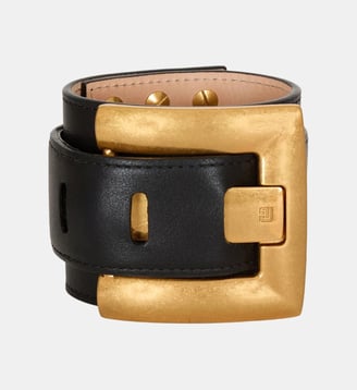 Bracelet Anthem en cuir lisse Balmain