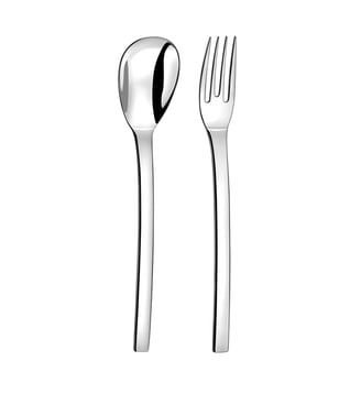 Fourchette et cuillère de service en acier 18/10 - Couzon - Inox