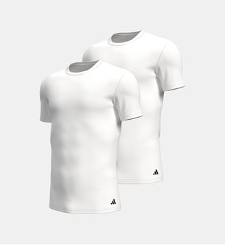 Tee-shirt col rond, lot de 2, ACTIVE FLEX COTTON - Adidas Originals - Blanc
