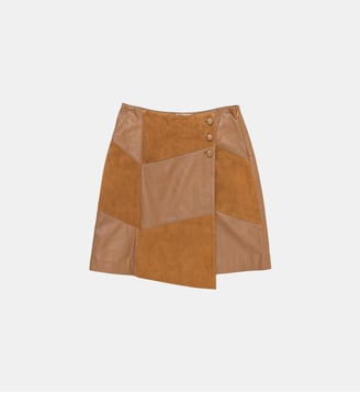 Jupe courte droite uni FLAVY - La Petite Etoile - Camel