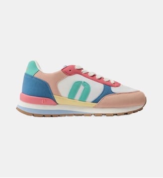 Baskets basses Aline - Odaje - Rose clair, blanc et rose