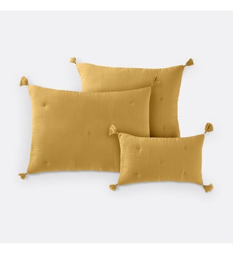 Housse de coussin matelassée gaze de coton La Redoute Interieurs