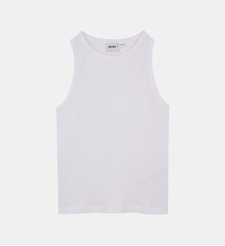 Débardeur avec plaque métal - BOSS Kidswear - Blanc