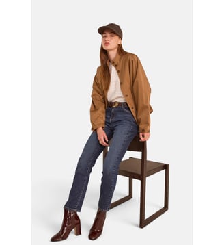 Parka À Manches Longues En Coton Mélangé Carmen - Maison 123 - Marron