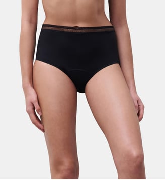 Culotte menstruelle taille haute - Chantelle - Noir