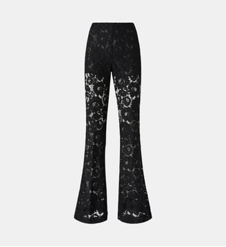 Pantalon évasé en dentelle - Pinko - Limousine noire
