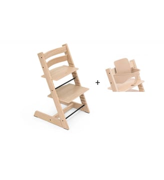 Chaise Tripp Trapp Chêne naturel avec Baby Set - Stokke - Marron