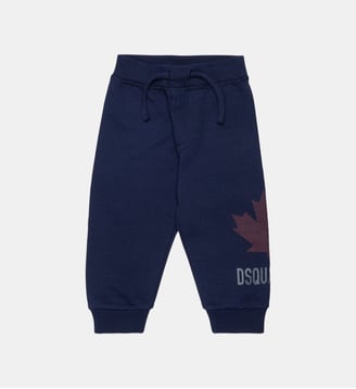Pantalon en molleton avec logo - Dsquared2 - Bleu foncé