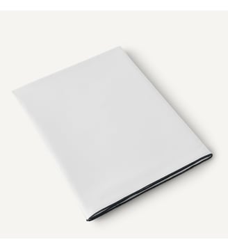 Drap plat voile de coton bio lavé - AM.PM - Blanc optique