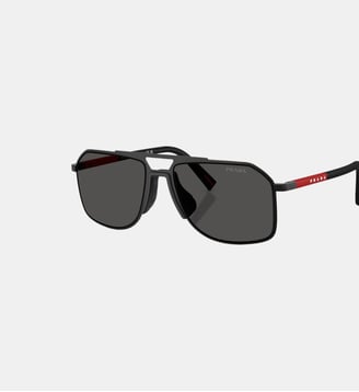 Lunettes de soleil Pilote PS B51S - Prada Linea Rossa - Noir mat