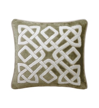 Housse de coussin en velours - Yves Delorme - Kaki