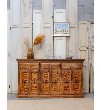 Légant buffet en bois Gilbert N°700- Produit chiné - Debongout - Bois foncé