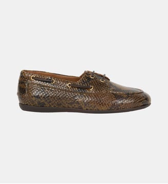 Chaussures Bateau Betsy Cuir Embossé Serpent Bobbies