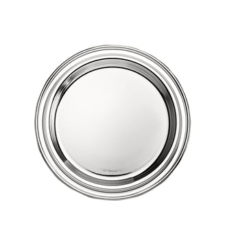 Assiette à pain en métal argenté - ALBI - Christofle - Blanc