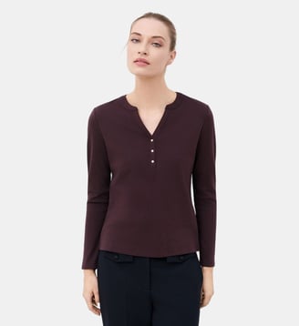 T-shirt tmargaret - Motif uni - Caroll - Marron foncé