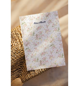 Cahier - Imprimé fleuri Tartine et Chocolat - Tartine Et Chocolat - Écru