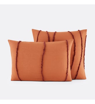 Taie d'oreiller coton tufté - La Redoute Interieurs - Caramel