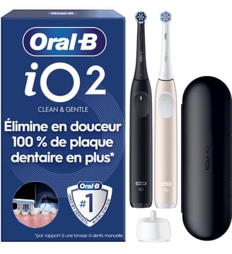Brosse à dents électrique iO2 Duo Noir et Rose - Oral B - Noir