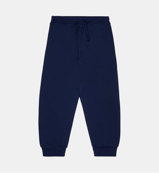 Pantalon en molleton avec logo - Dsquared2 - Bleu foncé