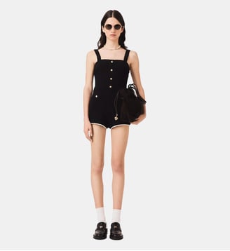 Combishort en tweed - Maje - Noir