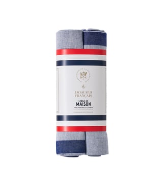 Lot de 2 serviettes Coco-Rico - Le Jacquard Francais - Bleu