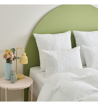 Lot de 2 oreillers cocoon - Mémoire de forme - Dunlopillo - Blanc