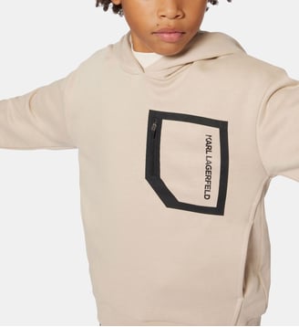 Sweat-shirt à capuche - Karl Lagerfeld Kids - Chanvre