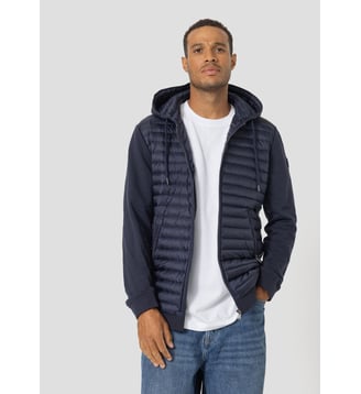 Veste bi-matière à capuche Gummy 2.0 - Jott - Marine
