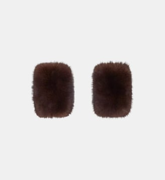 Manchettes effet fourrure - Maje - Marron