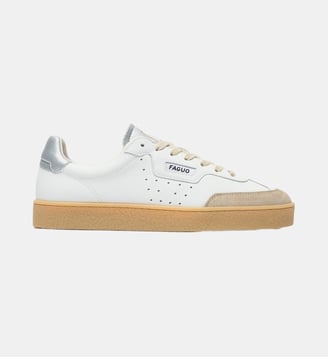 Baskets basses cuir suede LUMBO - Faguo - Blanc