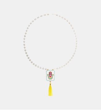 Collier sautoir avec pendentif en perles et pompon BONITO - Hipanema - Jaune