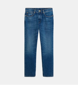 Jean 331 tapered en coton délavé - Serge Blanco - Bleu jean
