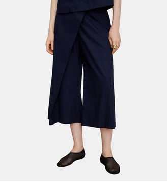 Pantalon en coton, jupe-culotte à devant croisé Adolfo Dominguez