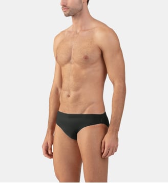 Slip de bain coupe ajustée uni - Ron Dorff - Noir