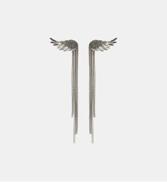 Boucles D'Oreilles Rock Feather Chain - Zadig&Voltaire - Argent matt