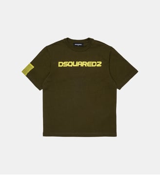 T-shirt avec logo sur la poitrine - Dsquared2 - Kaki