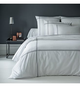 Housse de couette satin de coton - Garnier Thiebaut - Gris